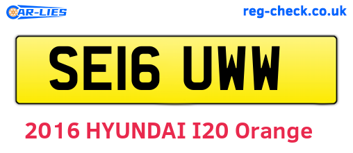 SE16UWW are the vehicle registration plates.