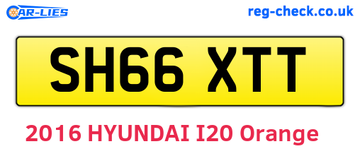 SH66XTT are the vehicle registration plates.