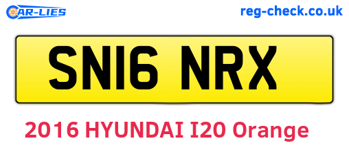 SN16NRX are the vehicle registration plates.