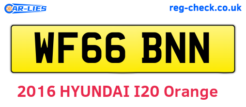 WF66BNN are the vehicle registration plates.