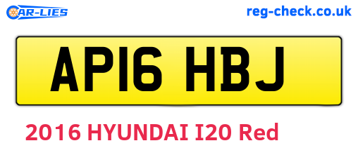 AP16HBJ are the vehicle registration plates.