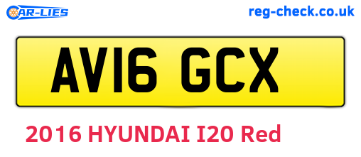 AV16GCX are the vehicle registration plates.