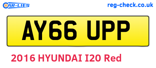 AY66UPP are the vehicle registration plates.