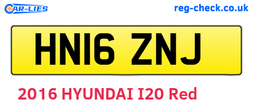 HN16ZNJ are the vehicle registration plates.