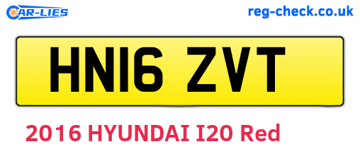 HN16ZVT are the vehicle registration plates.