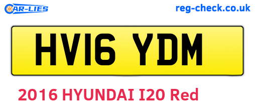 HV16YDM are the vehicle registration plates.
