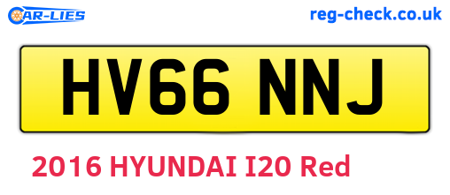 HV66NNJ are the vehicle registration plates.