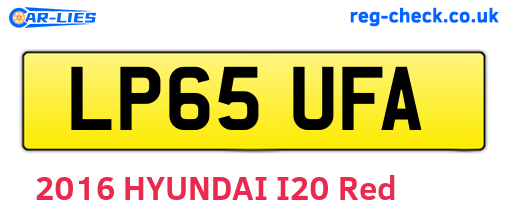 LP65UFA are the vehicle registration plates.