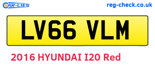 LV66VLM are the vehicle registration plates.