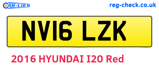 NV16LZK are the vehicle registration plates.