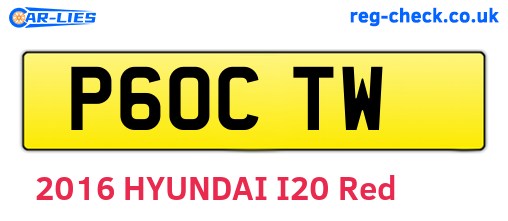 P60CTW are the vehicle registration plates.