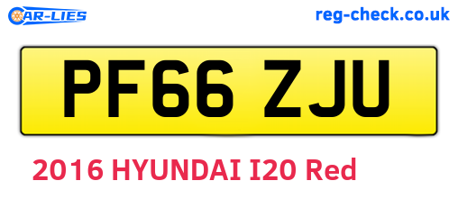 PF66ZJU are the vehicle registration plates.