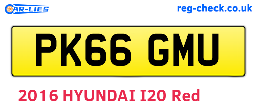 PK66GMU are the vehicle registration plates.