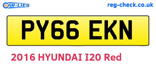 PY66EKN are the vehicle registration plates.