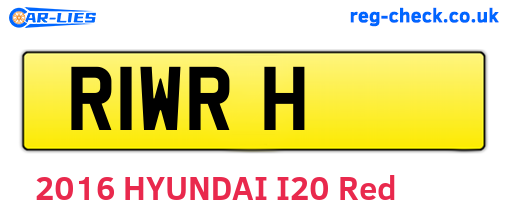 R1WRH are the vehicle registration plates.