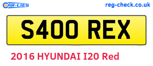 S400REX are the vehicle registration plates.