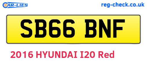SB66BNF are the vehicle registration plates.