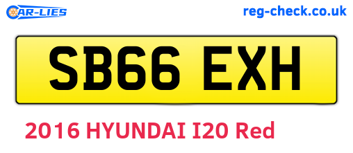 SB66EXH are the vehicle registration plates.