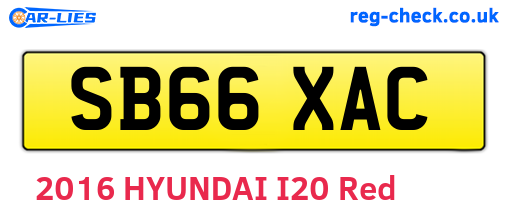 SB66XAC are the vehicle registration plates.