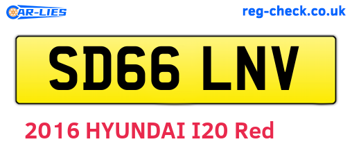 SD66LNV are the vehicle registration plates.