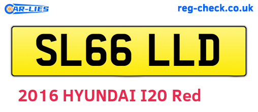 SL66LLD are the vehicle registration plates.