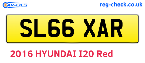 SL66XAR are the vehicle registration plates.