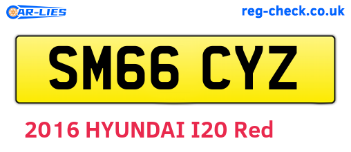SM66CYZ are the vehicle registration plates.