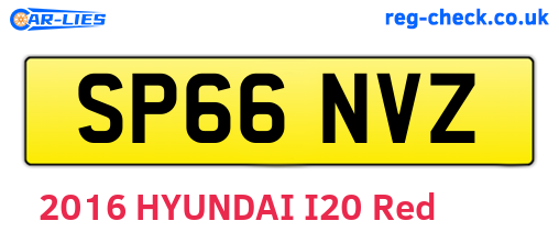 SP66NVZ are the vehicle registration plates.