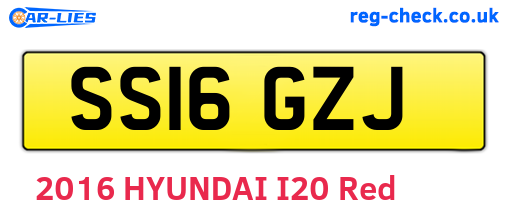SS16GZJ are the vehicle registration plates.