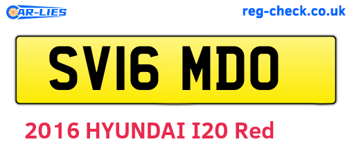 SV16MDO are the vehicle registration plates.