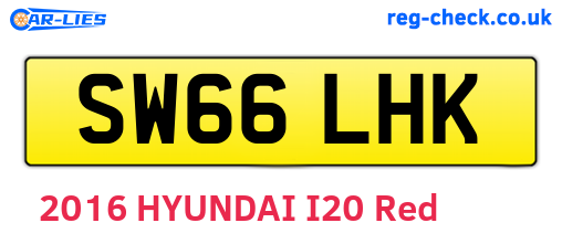 SW66LHK are the vehicle registration plates.