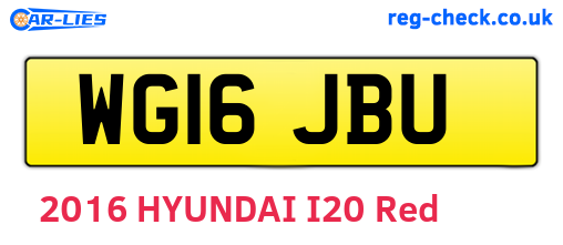 WG16JBU are the vehicle registration plates.
