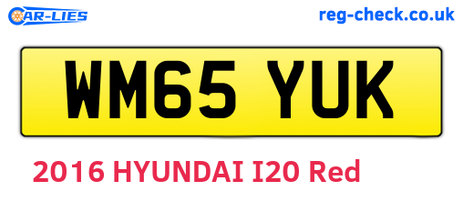 WM65YUK are the vehicle registration plates.