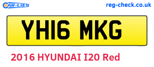 YH16MKG are the vehicle registration plates.