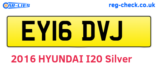 EY16DVJ are the vehicle registration plates.