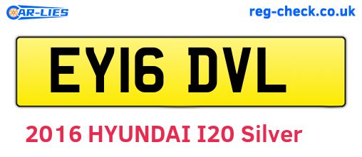 EY16DVL are the vehicle registration plates.