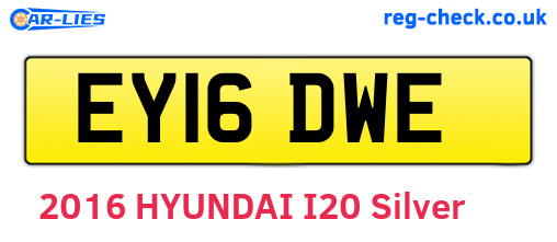EY16DWE are the vehicle registration plates.