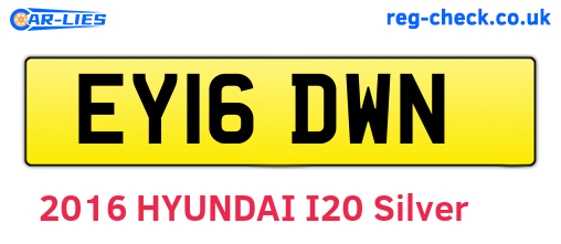 EY16DWN are the vehicle registration plates.