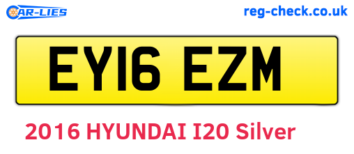 EY16EZM are the vehicle registration plates.