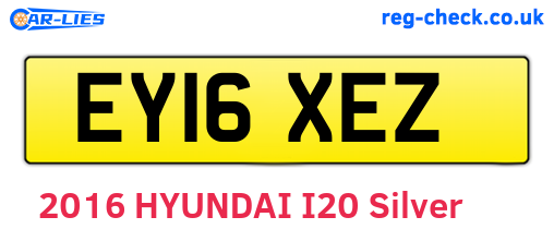 EY16XEZ are the vehicle registration plates.