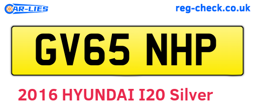 GV65NHP are the vehicle registration plates.
