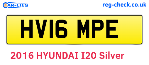 HV16MPE are the vehicle registration plates.