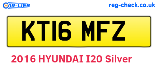 KT16MFZ are the vehicle registration plates.
