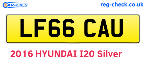 LF66CAU are the vehicle registration plates.