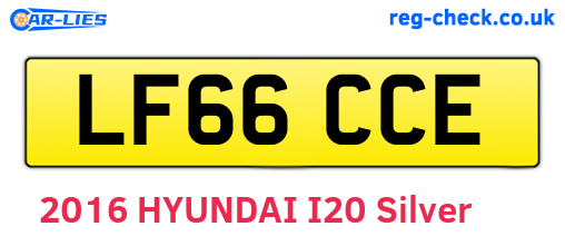 LF66CCE are the vehicle registration plates.
