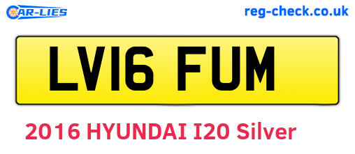 LV16FUM are the vehicle registration plates.