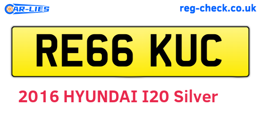RE66KUC are the vehicle registration plates.