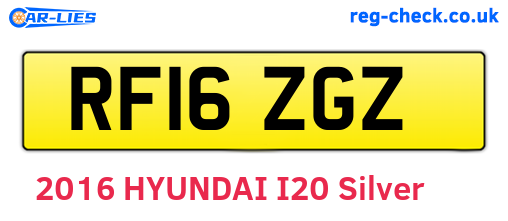 RF16ZGZ are the vehicle registration plates.