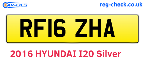 RF16ZHA are the vehicle registration plates.