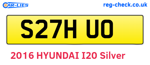S27HUO are the vehicle registration plates.